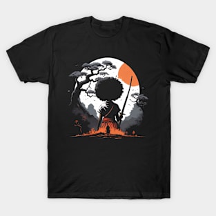 afro samurai girl T-Shirt